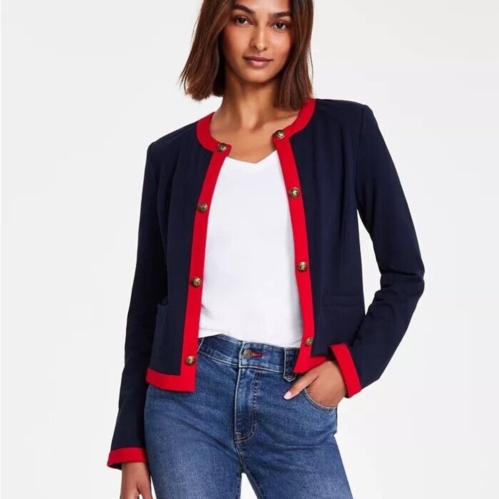Tommy Hilfiger Navy and Red Blazer